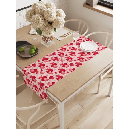 The path on the table "Excess hearts", Oxford, size 40x145 cm