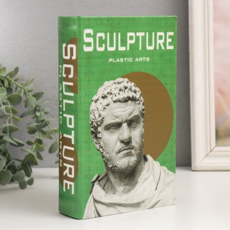 Safe-book wood to the leatherette "sculpture. Roman emperor" 21x13x5 cm