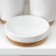 A set of accessories for the Eco bathroom, 4 items (soap dish, soap dispenser, 2 glasses), white color