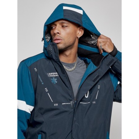 Ski costume male winter, size 50, dark blue color-10