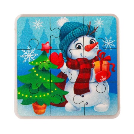 New Year's wooden puzzle "New Year! Snowman "-2