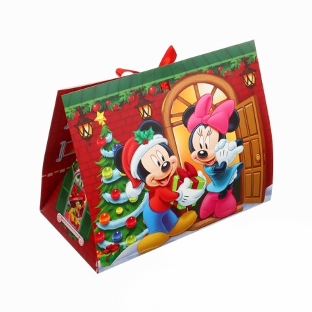 New Year. Gift box, folding, "Happy New Year", 27x23x15 cm, Mickey Mouse-4