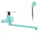 Accoona A7167M bath mixer, with shower set, silumin, turquoise color