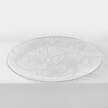 A set of glass plates of the Michelle, 7 objects, white color-2