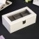 Casket wood 2 compartments for clocks and jewelry "Style" white 10.5x7x19.2 cm