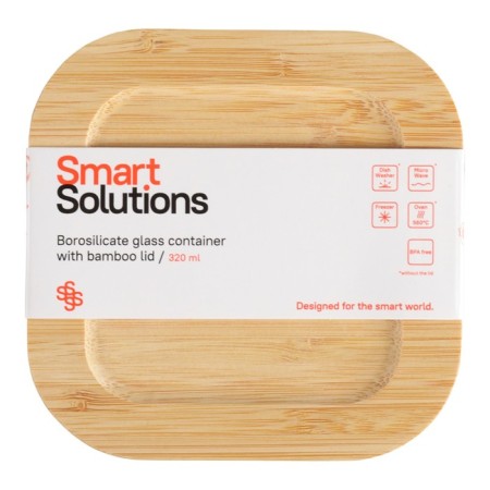 Smart Solutions baking and storage container, with bamboo cover, 320 ml-9