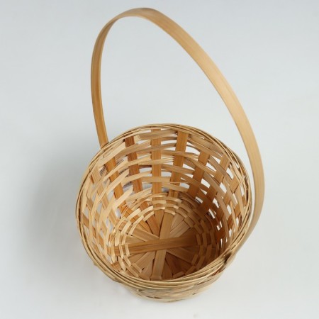 Wicker basket, D19 x 9.5 x 32cm, bamboo-3