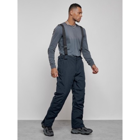 Ski costume male winter, size 50, dark blue color-15