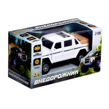 Metal machine "SUV", inertia, light, sound, doors and hood open, color mix-9