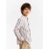 Shirt for a boy, minku: eco style, beige color/strip, height 158 ​​cm