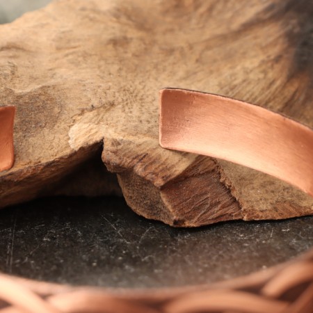 Bracelet "Broke", plate, narrow, copper-2
