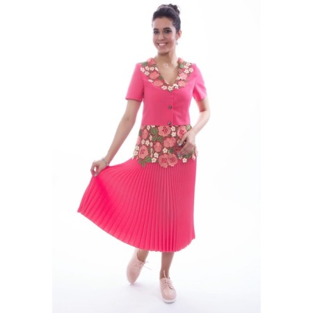 Female jacket, size 42, coral color-3