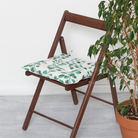 Siddle on the chair of the shade "Eucalypt" 42x42 cm, 100% cotton, mobbled 164 g/m2