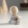 Souvenir Polystone "Bear in a hat/cap, sits" Gray mix 5.5x3.5x5.5 cm