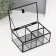 Casket Glass with a metal frame "Easiness with a brush" Transparent 13x18x6.8 cm