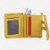 Women's wallet on the button, yellow color