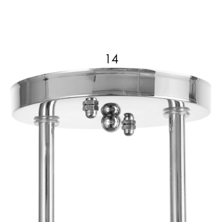 Mona chandelier 2x60W E27 chrome, black 45x35x28cm-7