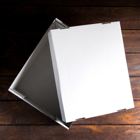 Folding box, white, 31.2 x 25.6 x 16.1 cm set 2 pcs-1