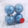 Set of balls plastic D-8 cm, 4 pcs "Obtyflows of confetti" Blue