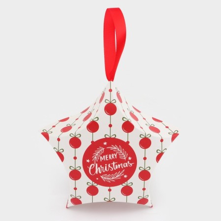 Folding New Year's box "Star of balls" 7 x 5.5 x 2 cm-1
