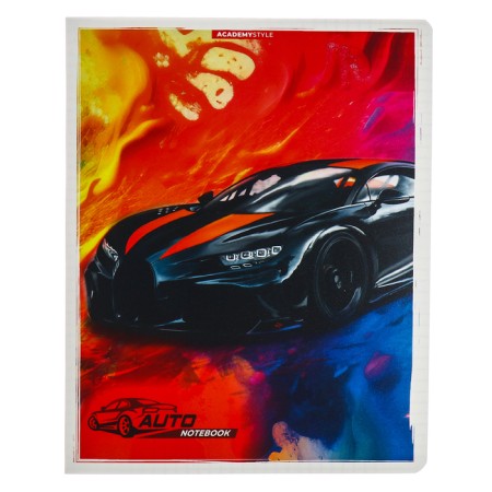 Notebook of 48 sheets in the “bright car” cage, plastic cover, mix-3