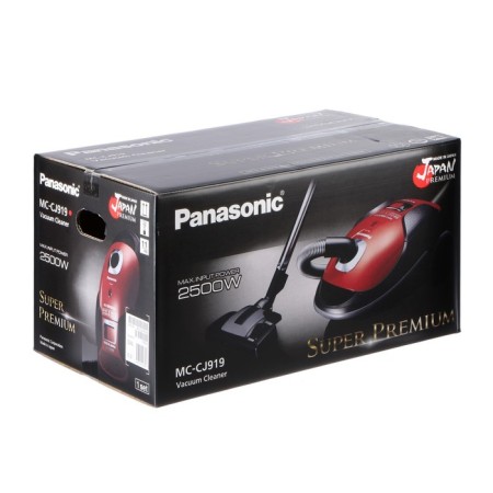 Vacuum cleaner Panasonic MC-CJ919R, bag, 2500 watts, 6 l, 60 dB, red-17