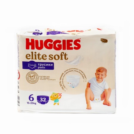 Huggies Elite Soft Mega 6 Size 15-25 kg. 32 pcs.