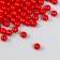 Set of beads "needlework" plastic, diameter 6 mm, 25 g, scarlet
