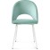 Chair on the metal frame Irre Metal/velor, white/green 50x55x82 cm