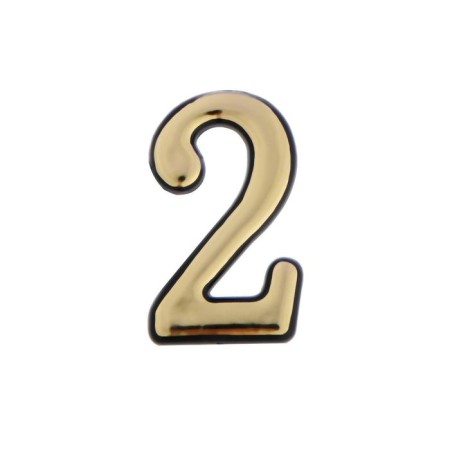 The door number "2" tundra, plastic, color gold, 1 pc.