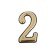 The door number "2" tundra, plastic, color gold, 1 pc.