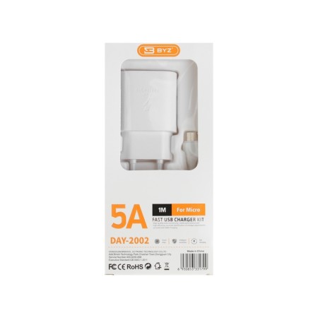 The BYZ U40, 1 USB, 18 W, 5 A, USB cable - Micro USB, 1 m, pd, white-7