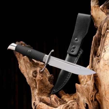Finnka "Scout" steel - 440, handle - steel, rubber, 25 cm
