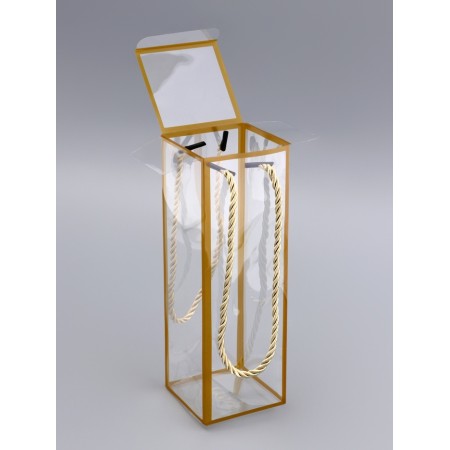PET box with handles, gold, 7 x 7 x 21 cm-2