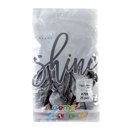 Shar Latex 18 "Happy Birthday" Chrome, set 25 pcs.-2