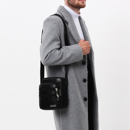 Male bag, black color-5