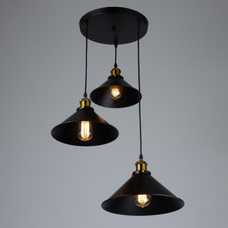 Bayerlux lamp "Gregory" black 3x40W E27 52x52x92 cm-1
