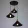 Bayerlux lamp "Gregory" black 3x40W E27 52x52x92 cm