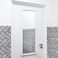 Door, suspended mirror, 40 x 110cm, white