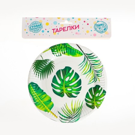 Paper plate "Tropics", set of 6 pcs.-1