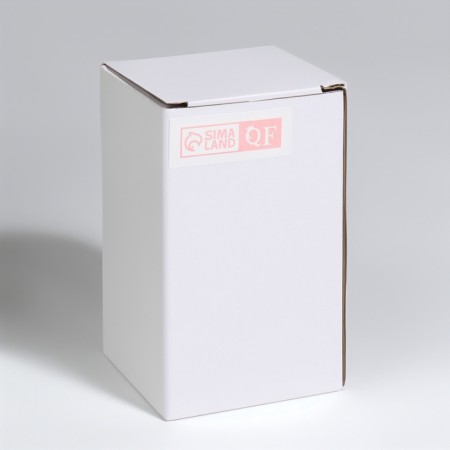 Organizer for storing cotton wools "Bamboo", with a lid, d6.5 × 10 cm, in a cardboard box, the color is transparent/brown-7