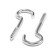 Boar-half-decisor, tundra, white zinc, 3x50 mm, 10 pcs