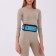 Lightning waist bag, 3 departments, blue color