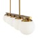 Suspended lamp Freya Fr5199PL-05BS Zing, 900x130x750 mm, E27, 5x60W, brass color