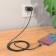 Hoco X52, microUSB cable - USB, magnetic connector, only charging, 2.4 A, 1 m, black