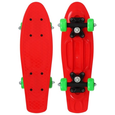 Penniboard Onlytop, 42x12 cm, PVC 50 mm wheels, plastic frame, red color-1