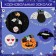 Carnival set "Stylish Witch": hat, cloak, hairpins 3 pcs.