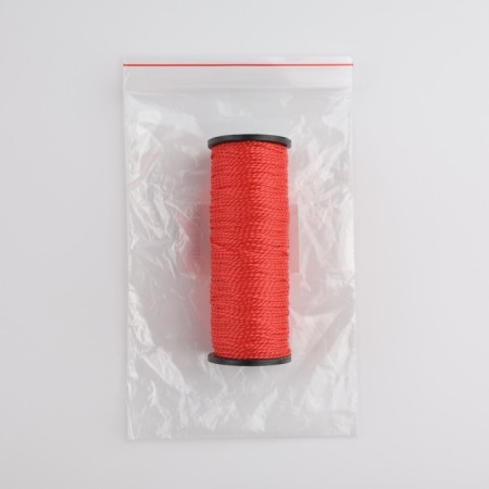 Thread for weaving, twisted, d = 1 mm, 50 m, red color-4