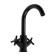 Zein Z15F sink mixer, short-clown, crane boux 1/2 ", stainless steel, black
