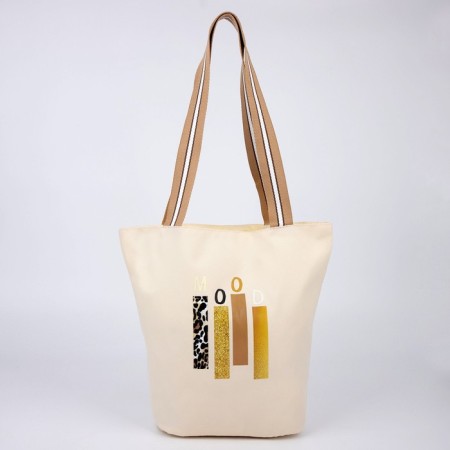 Shoper Mood, without lightning, with lining, beige color-1